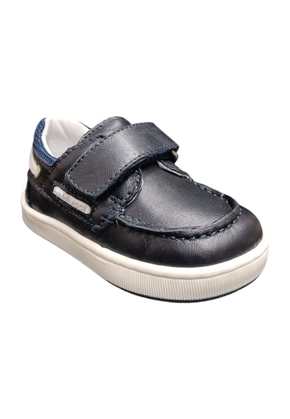 Mocassino primi passi Balducci Cita blue bianco pelle velcro anatomico