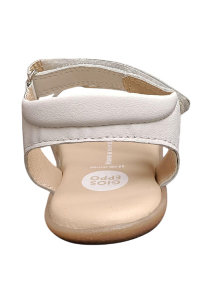 Sandalo bambina Gioseppo Hiram bianco pelle velcro comfort elegance