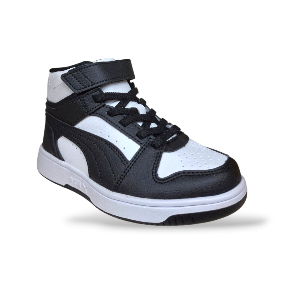 scarpe-puma-bambino-nero-bianche-stile-basket-in-pelle-taglie-28-35-scarpetteria-gica-trani
