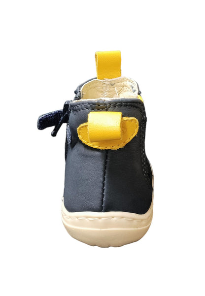 Stivaletti bambino Balducci Cita blu giallo pelle - Primi passi Made in Italy