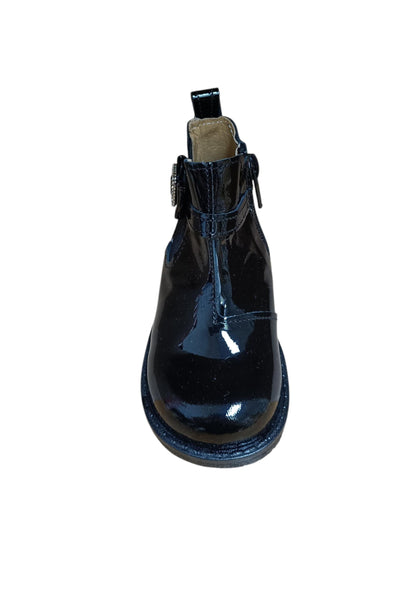Stivaletti bambina Platis Martin nero pelle - Stile classico con zip laterale
