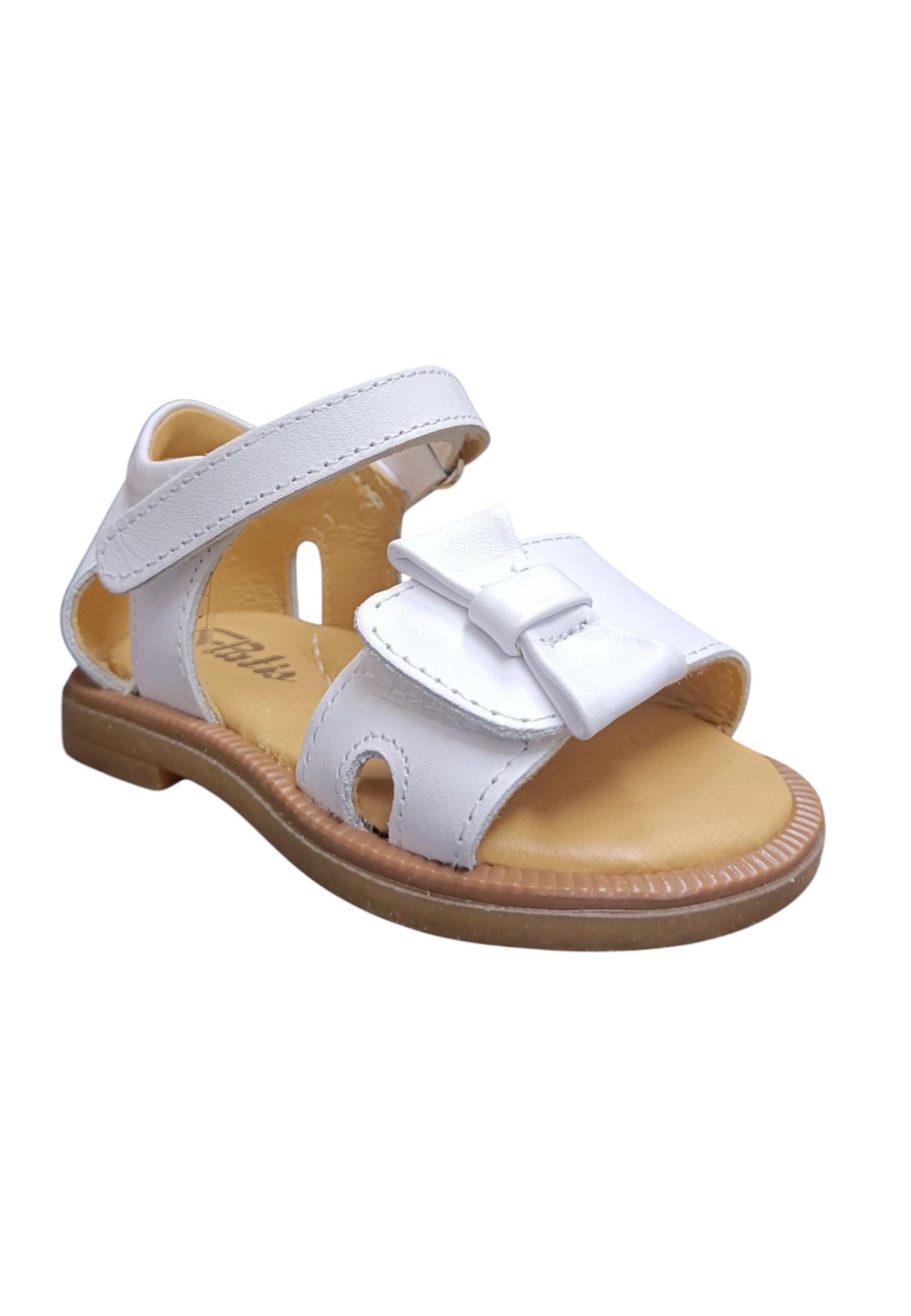 Scarpe sandalo tallonato Bambine platis open classic  bianco velcro