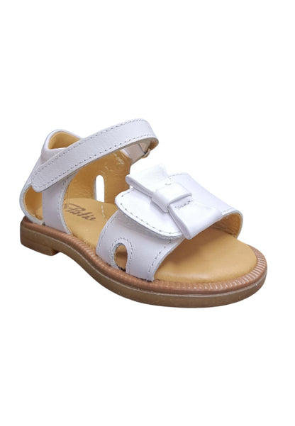 Scarpe sandalo tallonato Bambine platis open classic  bianco velcro