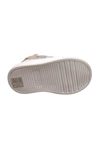 Sneakers primi passi bambina Balducci Cita bianco cipria pelle - Dolcezza romantica con lacci