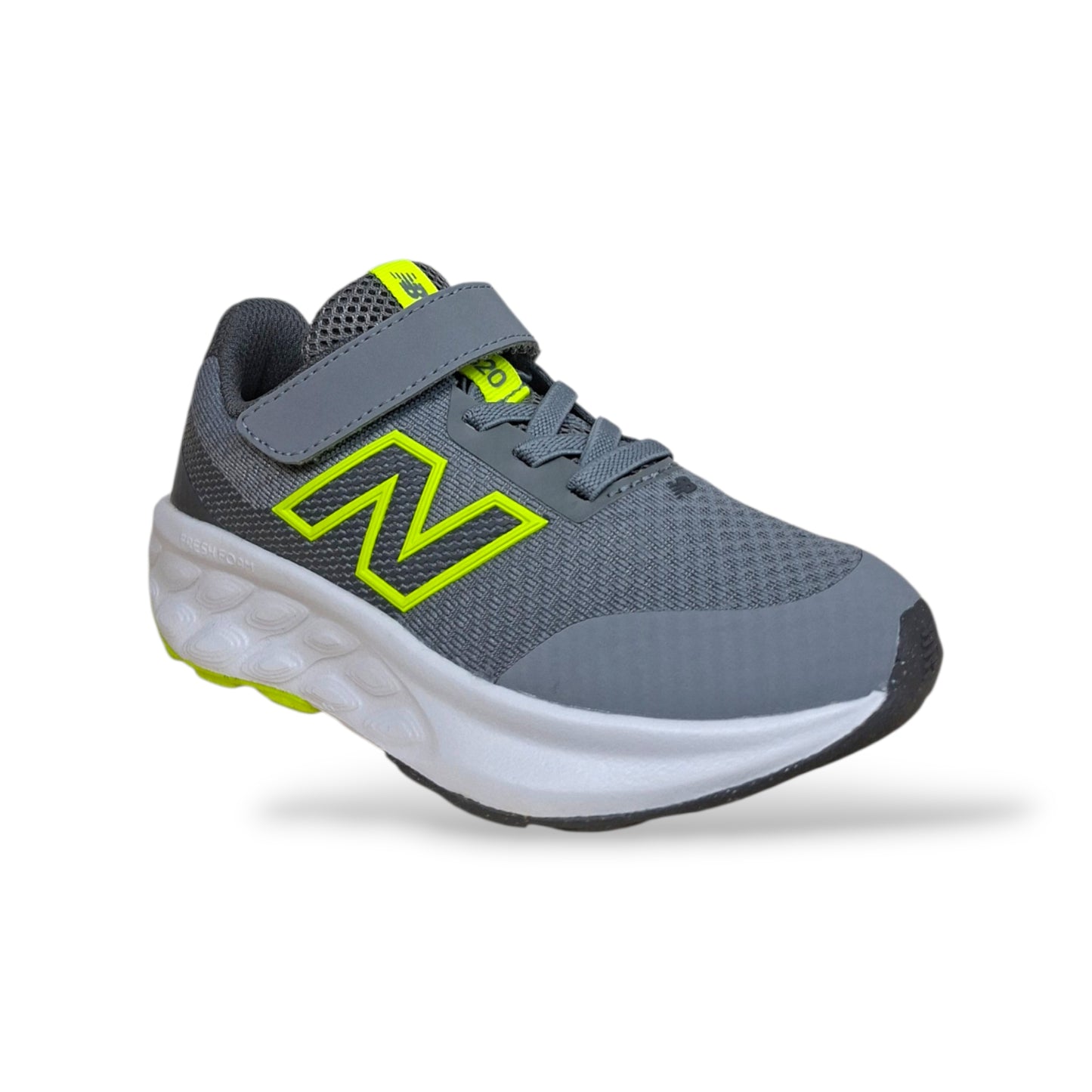 New Balance 520 Sneakers Bambini Ragazzi Grigio Giallo | Taglia 28-35 | Tessuto Velcro | Scarpetteria Gica