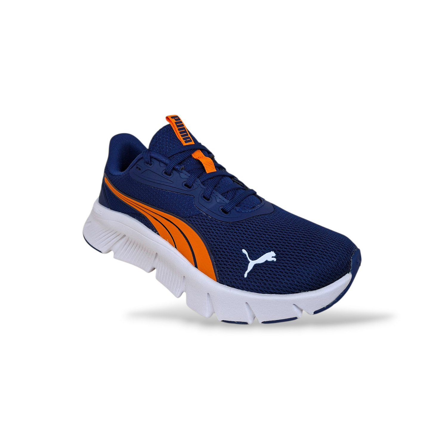 Scarpe sneakers Bambini e ragazzi PUMA flexfocus moder 401517 blue-arancione laccio