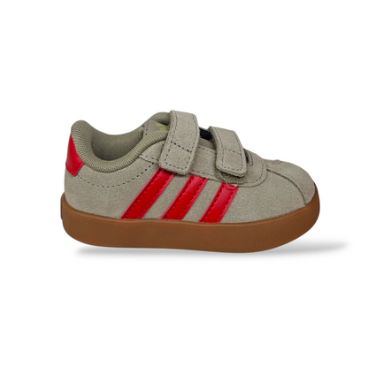 Sneakers bambino Adidas Grand Court grigio rosso sportive