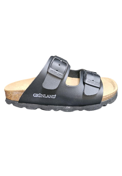 Scarpe ciabatta Bambini e ragazzi Grunland Junior 3090  NERO fibia