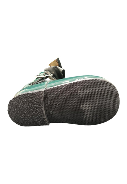 Ballerina primi passi Panyno B1528 verdone vernice fibbia fiocco estraibile