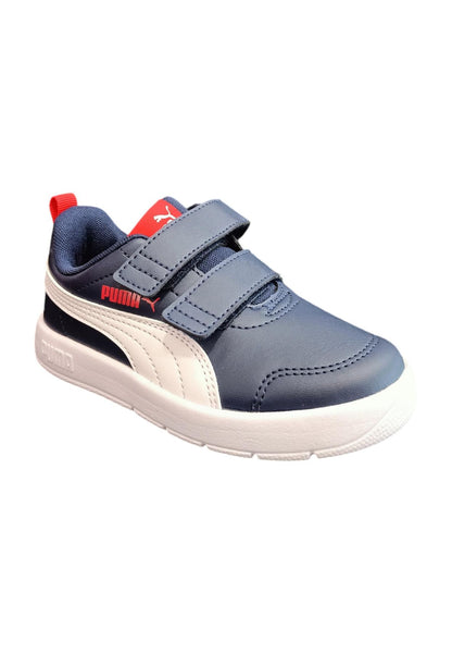 Scarpe sneakers Unisex bambini PUMA COURTFLEX  blue-bianco-rosso velcro