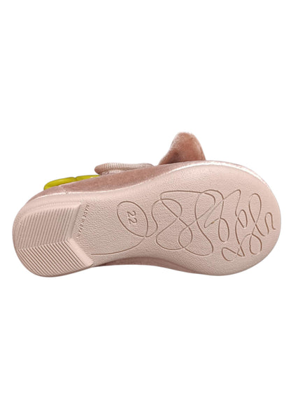 Ballerina bambina Vul-Ladi Candy rosa velluto velcro elegance style