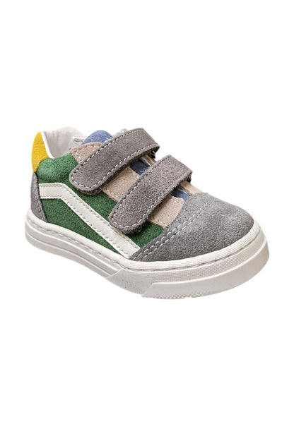 Scarpe sneakers Unisex bambini balocchi MINI  grigio-verdone-giallo-bianco velcro