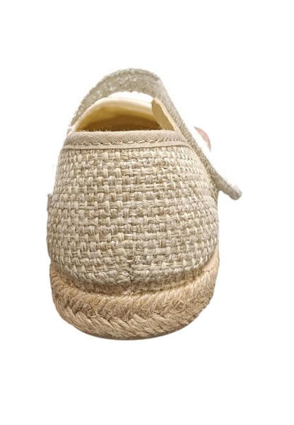 Espadrillas bambina Vul-Ladi Carla beige rosa tela velcro summer style