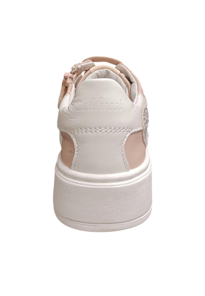 Scarpe sneakers Bambine e ragazze balducci kiab  rosa-argento laccio e zip laterale