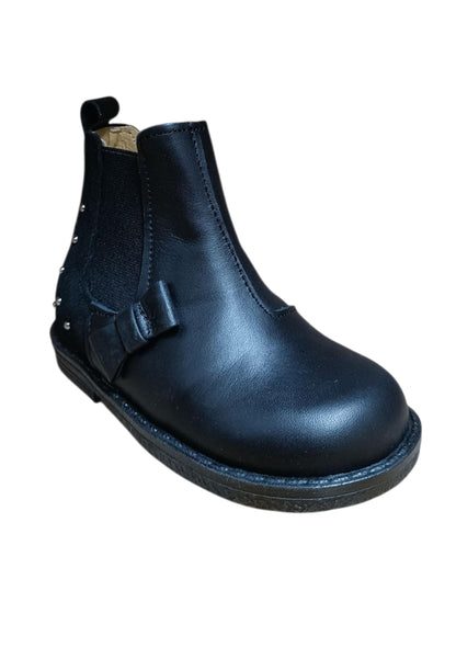 Stivaletti bambina Platis Martin nero pelle - Stile classico con zip laterale