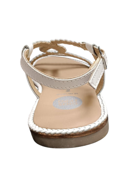 Sandalo bambina Gioseppo Suffield bianco pelle fibbia comfort elegance