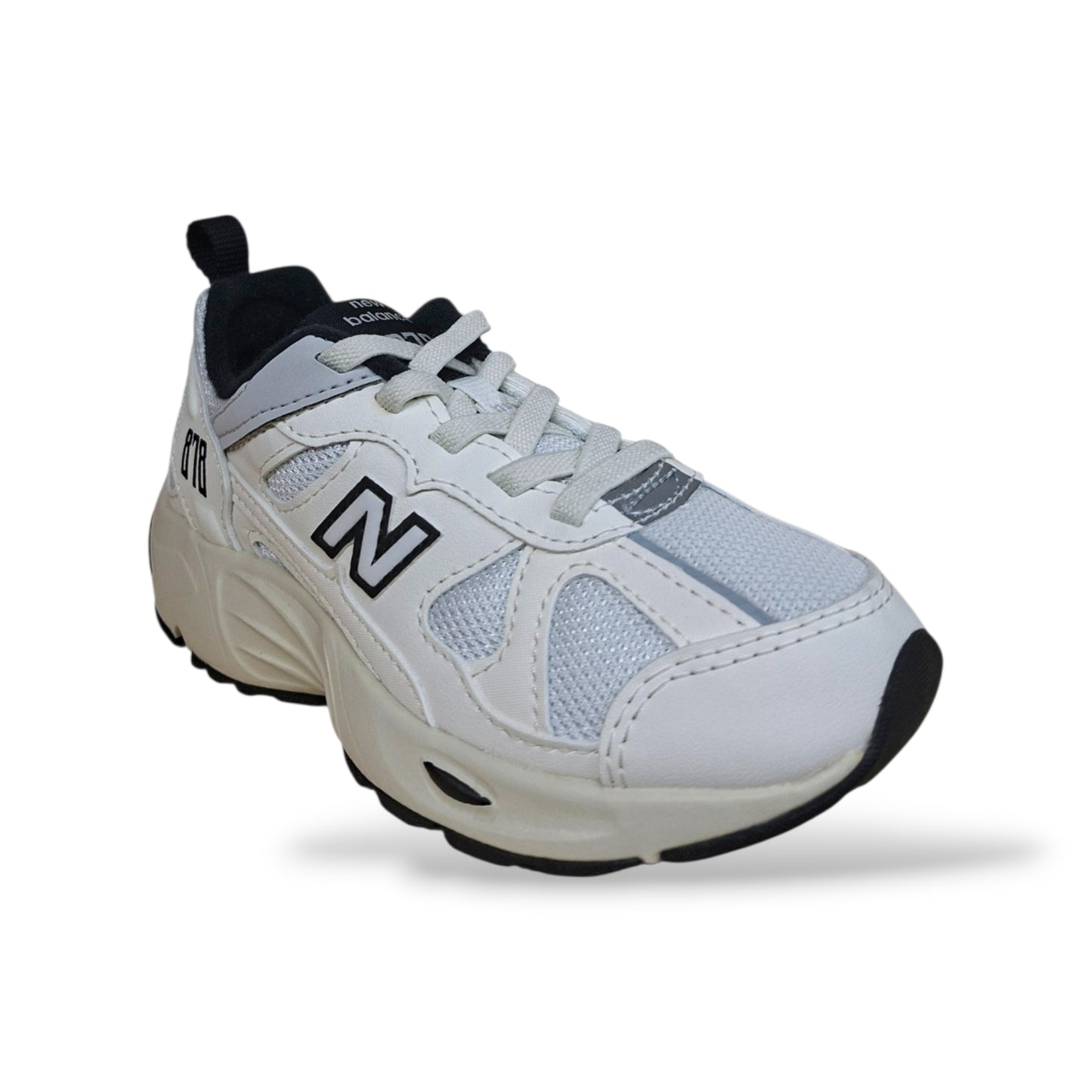 New Balance 878 Sneakers Bambini Ragazzi Bianco Nero | Taglia 20-35 | Suede Tessuto | Scarpetteria Gica