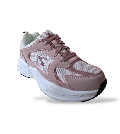 Diadora Alley – Sneakers Ragazza Rosa Bianco | Scamosciato e Laccio | Taglie 36-39