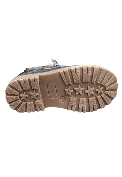 Anfibio bambina XTI Botin grigio rosa pelle zip laterale urban style