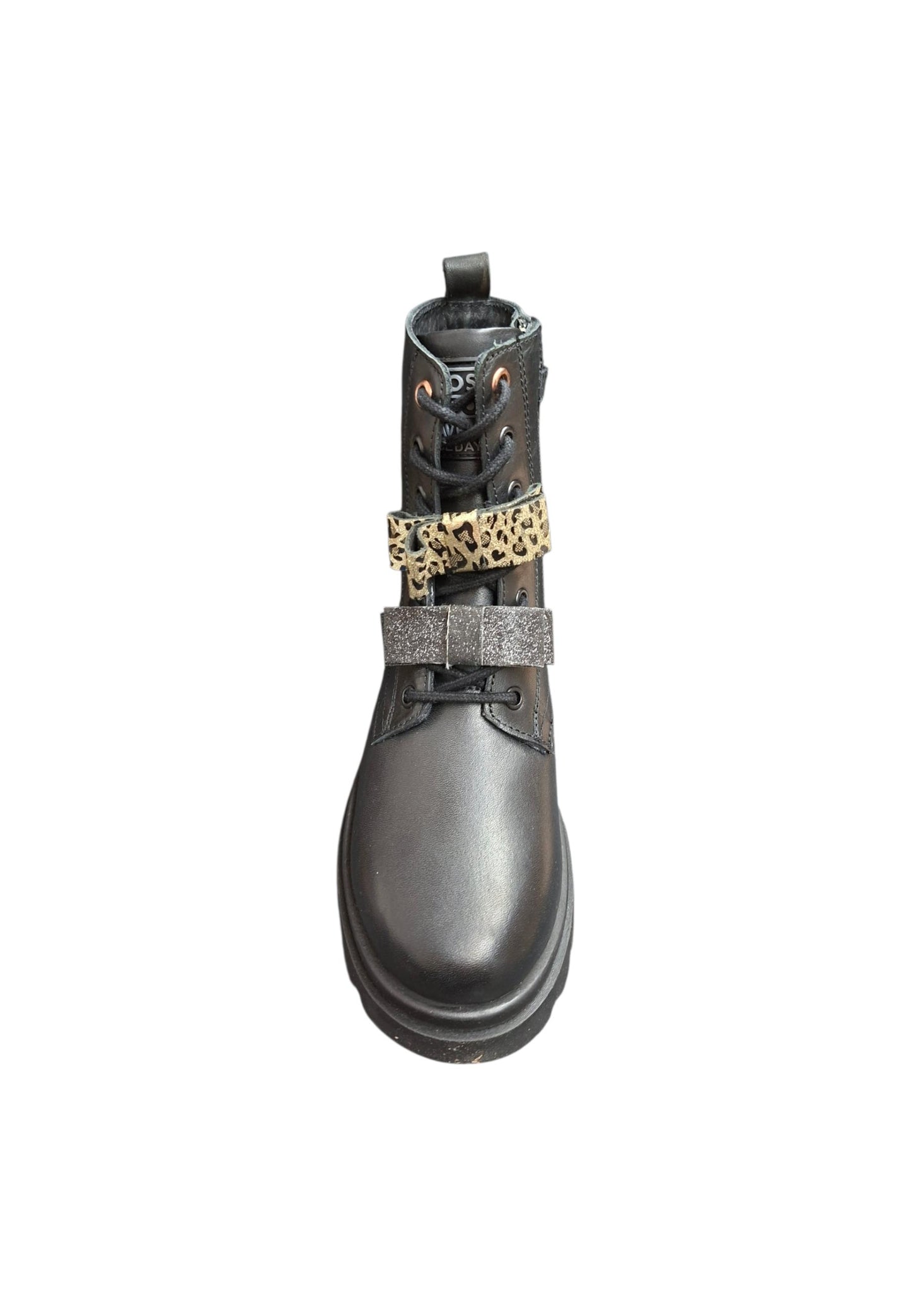 Anfibio bambina Gioseppo Agassiz nero pelle zip laterale urban style