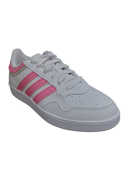 sarpe sneakers Bambine e ragazze adidas hoops  bianco-rosa laccio