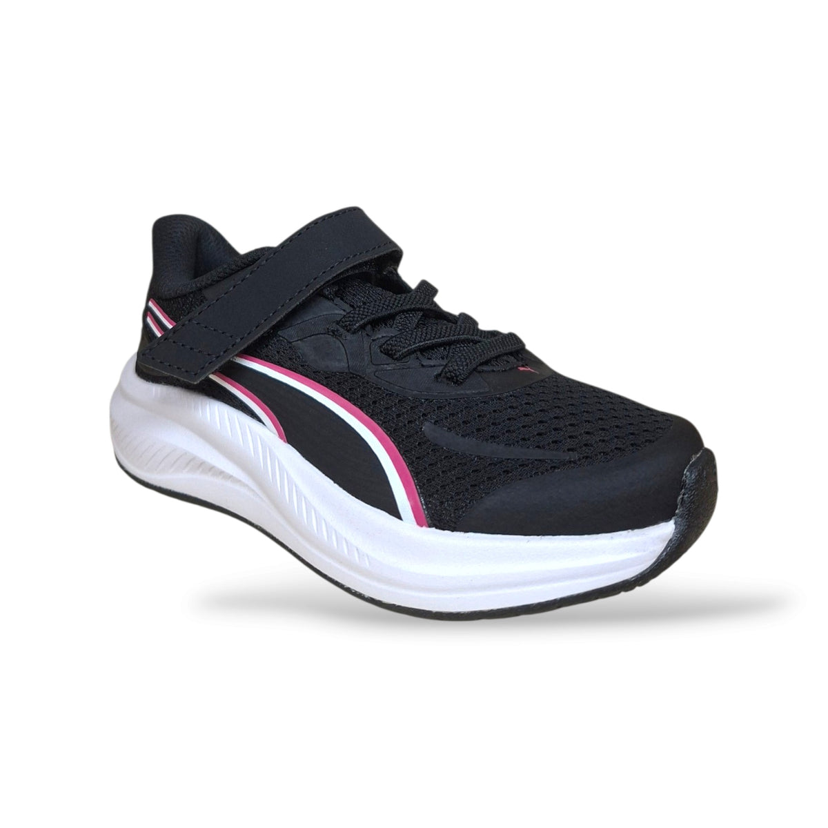 scarpe-puma-ragazze-nero-fucsia-con-laccio-elastico-e-chiusura-a-strappo-scarpetteria-gica-trani
