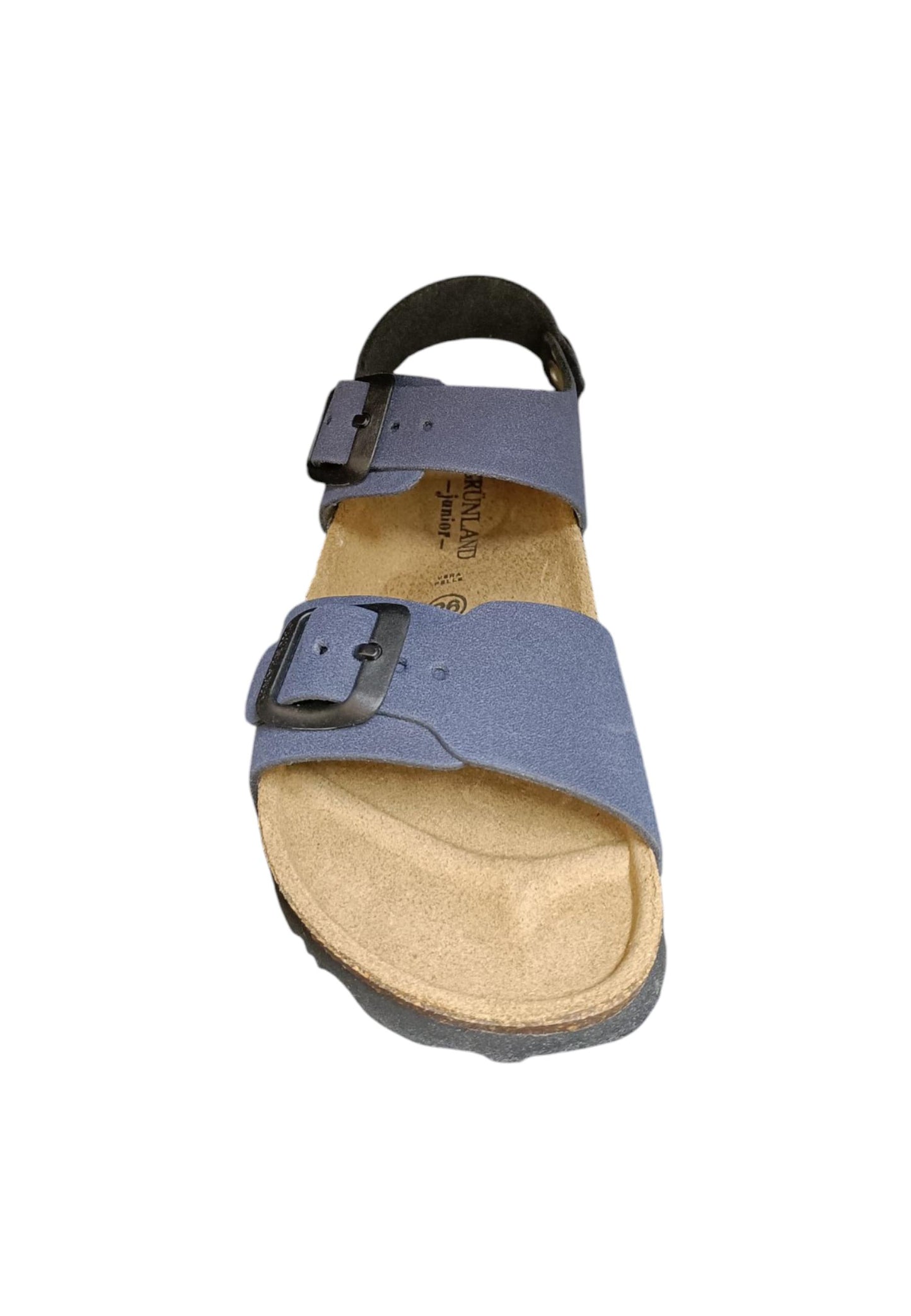 Sandalo bambino Grunland Junior 0635 blu bio fibbia comfort naturale