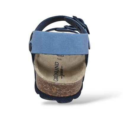 Scarpe sandalo Bambini e ragazzi Grunland Junior luce bio JEANS fibia