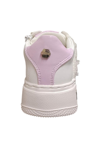 Scarpe sneakers Bambine e ragazze cult william  bianco-giallo-verde-rosa laccio