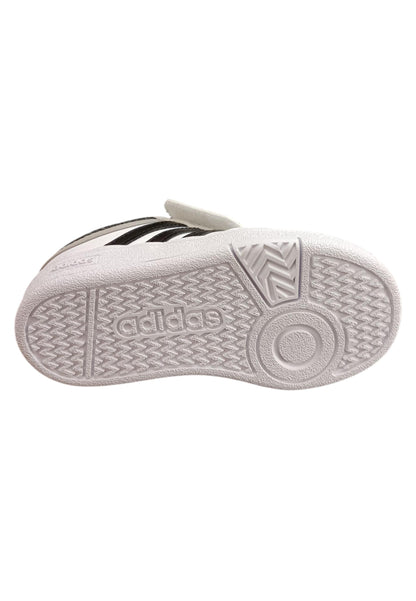 sarpe sneakers Bambini e ragazzi adidas hoops  bianco-nero velcro