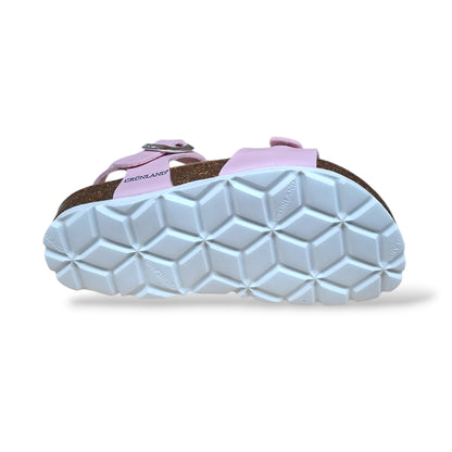 Sandalo Bio Sughero Bambine e Ragazze Grunland Junior Luce Rosa – Fibia Sottopiede Sughero EVA