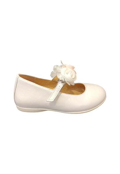 Ballerina bambina Platis P2384 bianco multicolore pelle fibbia elegance style