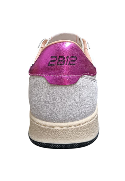 Scarpe sneakers Bambine e ragazze 2B12 JRPLAY bianco-grigio-fuxja laccio