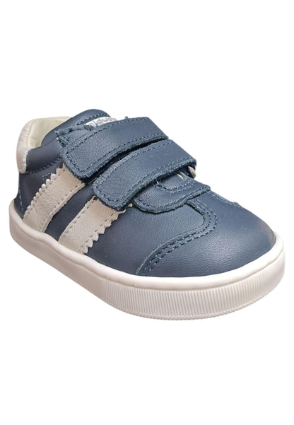Sneakers primi passi bambino Balducci Cita blu bianco pelle - Freschezza marina con velcro