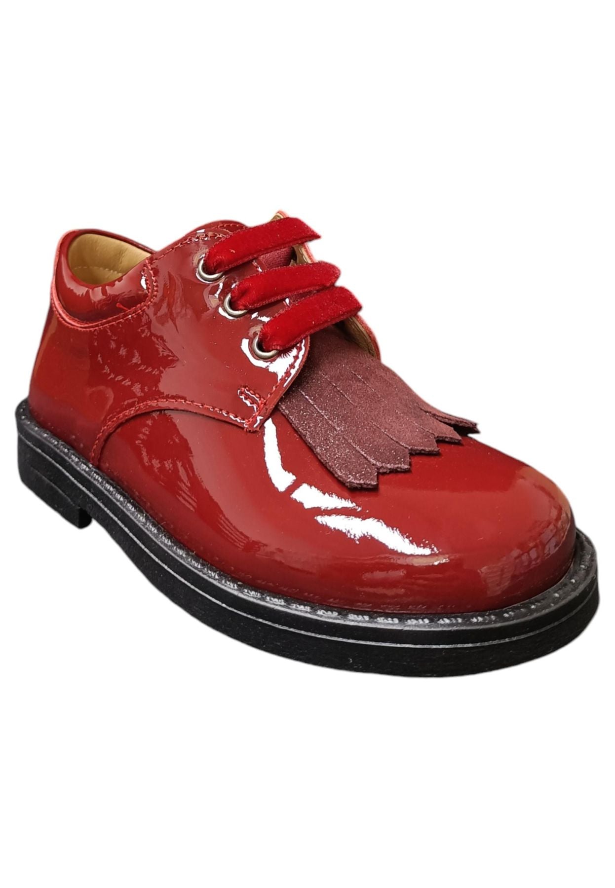 Scarpe inglesino scarpa elegante Bambine e ragazze platis P2340  rosso laccio