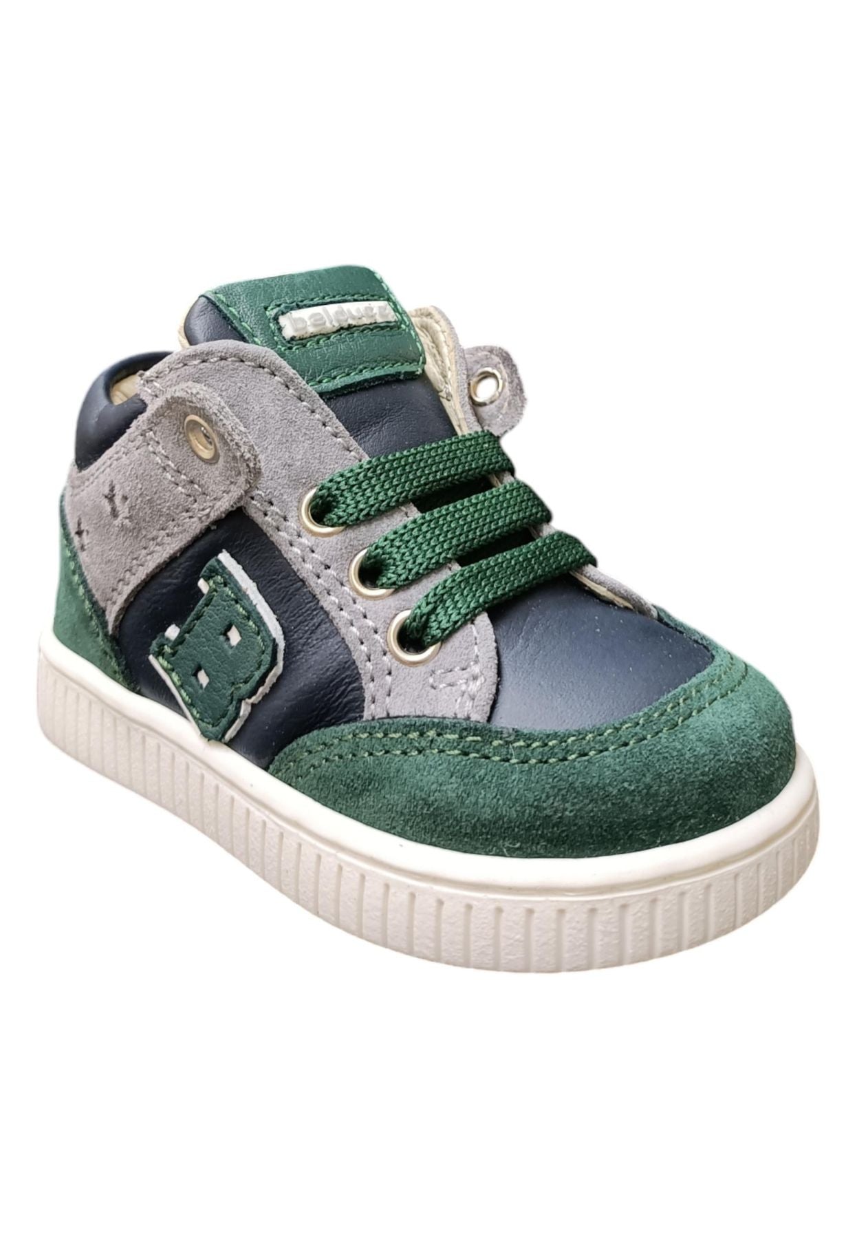 Scarpe sneakers Unisex bambini balducci cita  verdone-grigio laccio e zip laterale