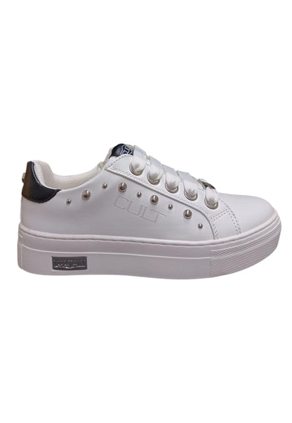 Scarpe sneakers Bambine e ragazze cult krug  bianco-nero laccio