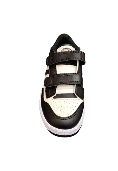 Adidas Papid Court Sneakers Bambino Ragazzo Bianco Nero - Scarpe Ginnastica Velcro