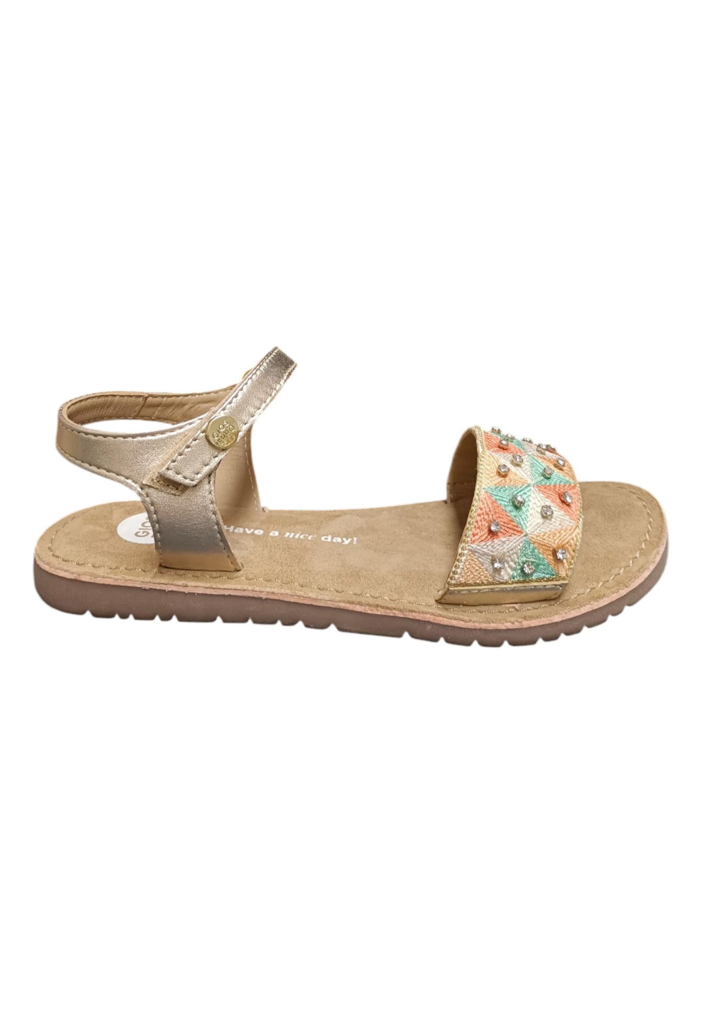 Sandalo bambina Gioseppo Montrose multicolor pelle velcro comfort elegance