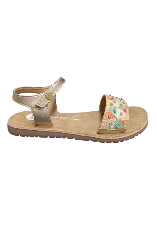 Sandalo bambina Gioseppo Montrose multicolor pelle velcro comfort elegance