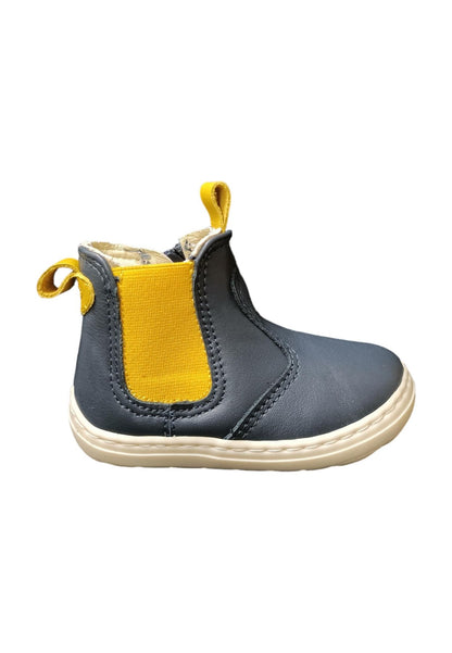 Stivaletti bambino Balducci Cita blu giallo pelle - Primi passi Made in Italy