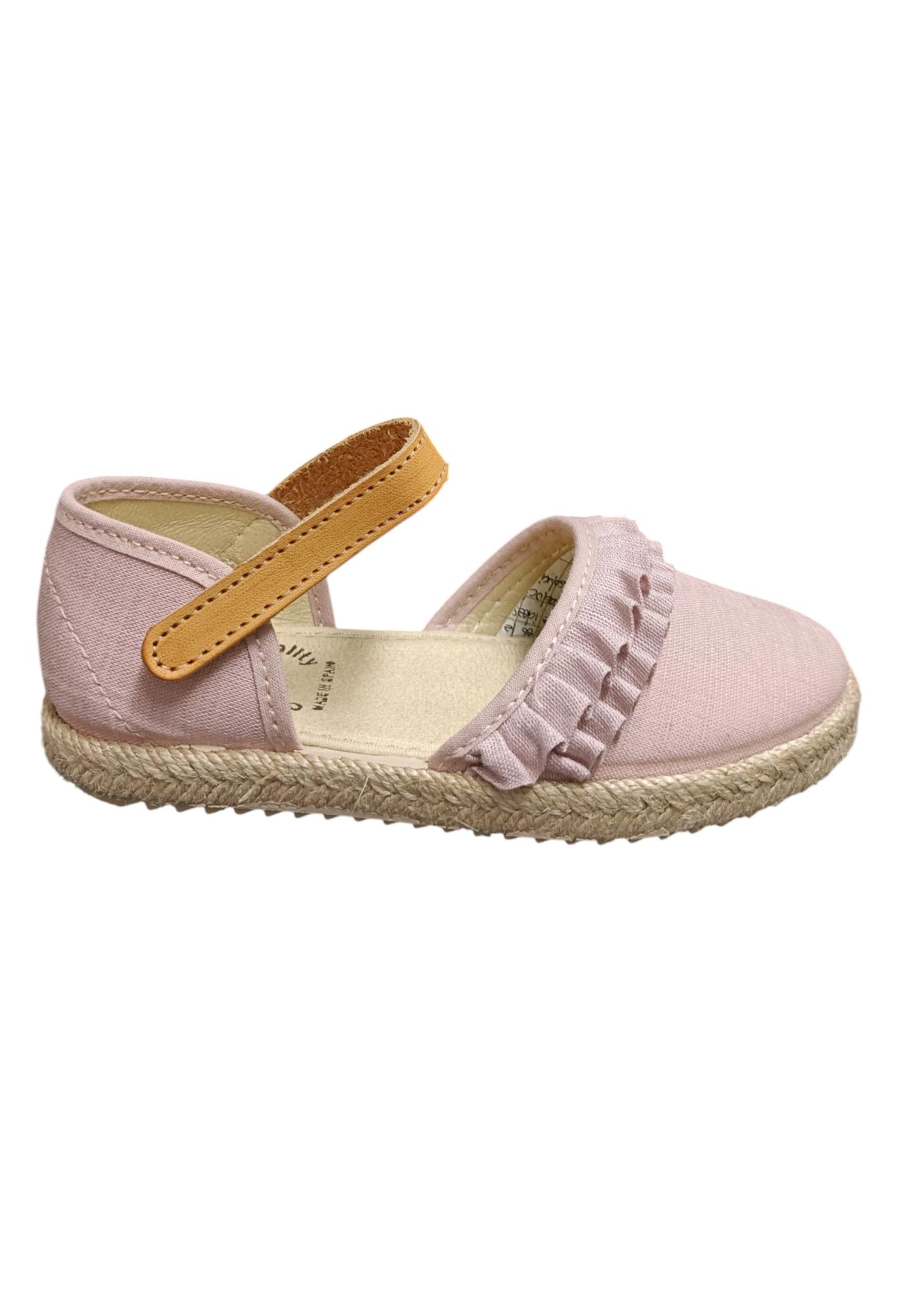 Espadrillas bambina Vul-Ladi Carla beige rosa verde tela velcro summer style