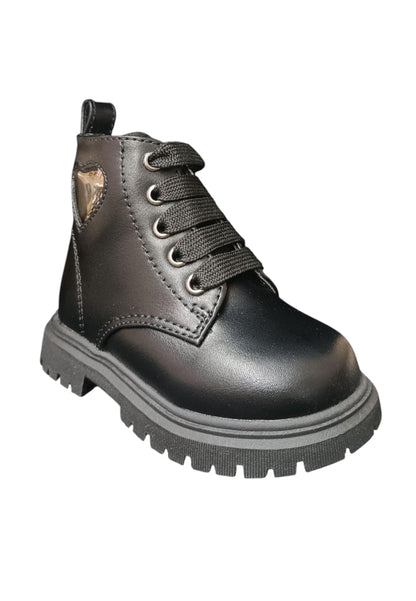 Anfibio bambino Cult Martin nero argento pelle zip laterale urban style