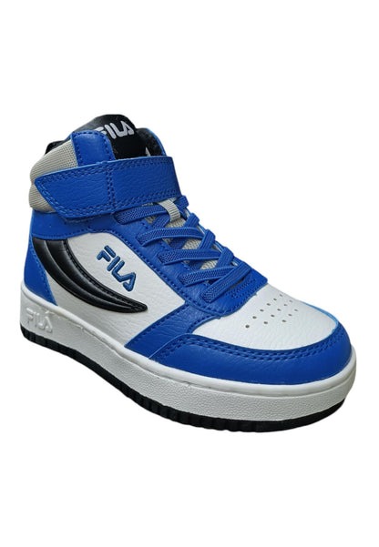 Scarpe sneakers Unisex bambino fila REGA  bianco-celeste-blue laccio elastico e velcro