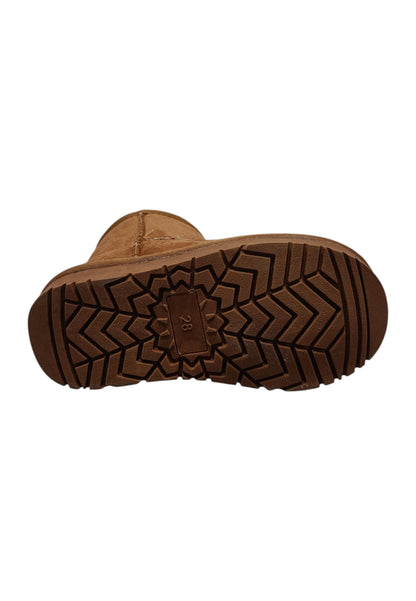 Stivaletti bambina Grunland Junior Crom marrone suede - Stile caldo con elastico