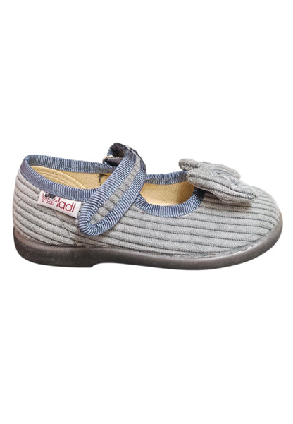 Ballerina bambina Vul-Ladi Candy grigio velluto velcro elegance style