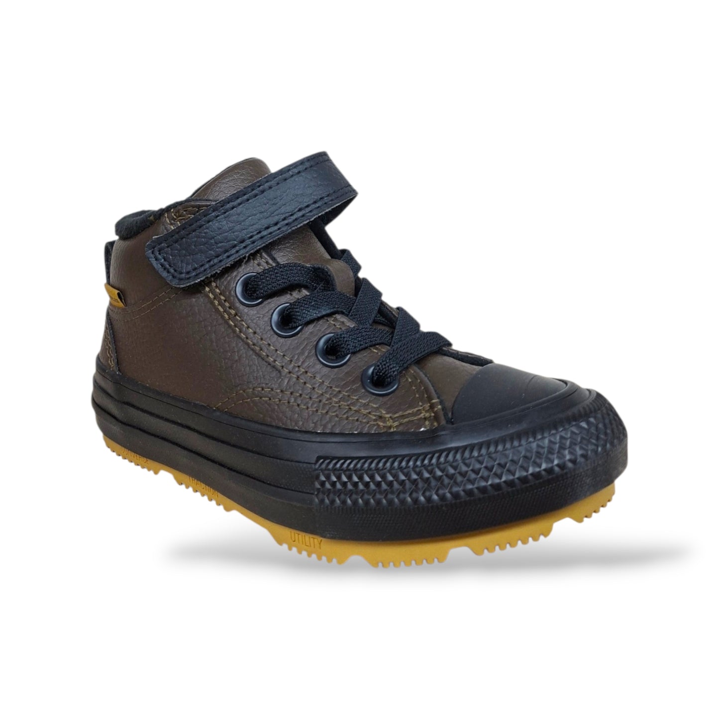 Scarpe sneakers Bambini e ragazzi converse malden street A18062C marrone-nero laccio elastico e velcro