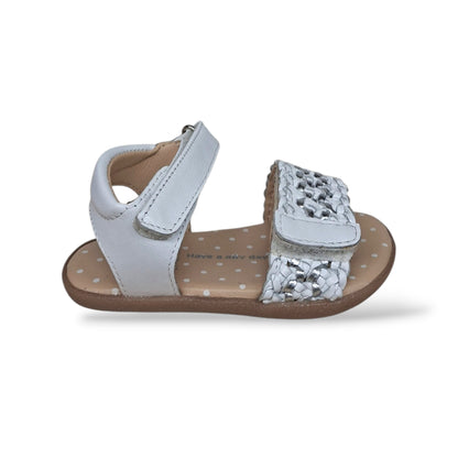 Sandali Bambina GIOSEPPO SANDOWN 78812 Bianchi – Scarpe Cerimonia in Pelle con Velcro