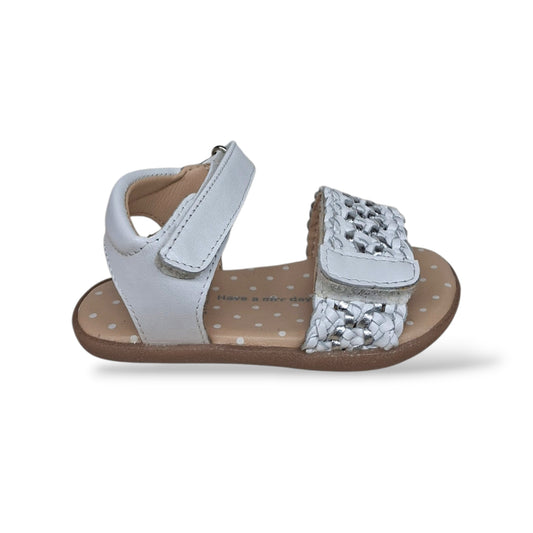 Sandali Bambina GIOSEPPO SANDOWN 78812 Bianchi – Scarpe Cerimonia in Pelle con Velcro