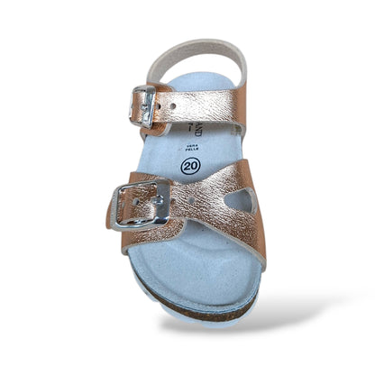 Sandalo Bio Sughero Bambine Grunland Junior Aria Cipria – Primissimi Passi Fibia EVA Taglia 20-24